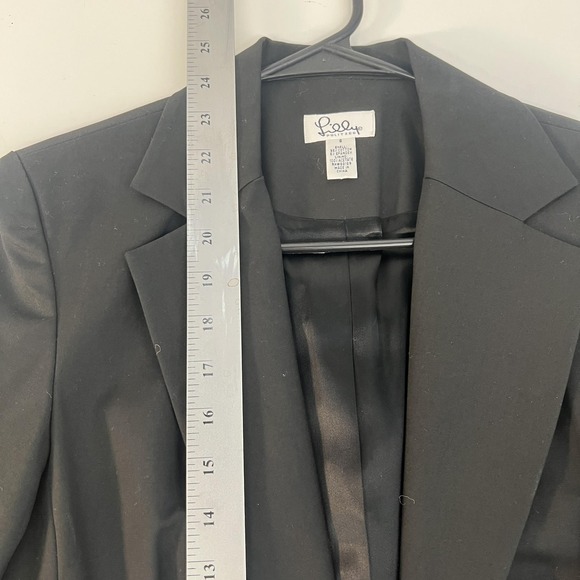 Lilly Pulitzer Blazer Womens 8 Black Tie Waist Jacket Lined Career Work - Picture 8 of 16